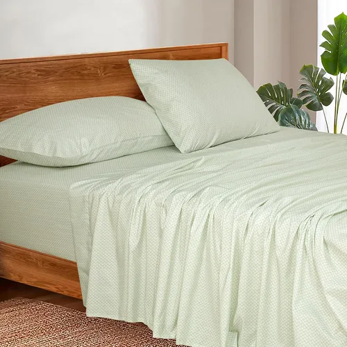 Miniatura 162 de ROYALE LINENS Juego de sábanas Cal King de 4 piezas, ropa de cama de microfibra suave cepillada de 1800 hilos, 1 sábana bajera, 1 sábana encimera, 2