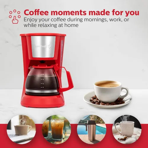 Miniatura 7 de Holstein Housewares Cafetera 2 en 1 de una sola porción, doble preparación, compatible con cápsulas K-Cup y café molido, filtro reutilizable