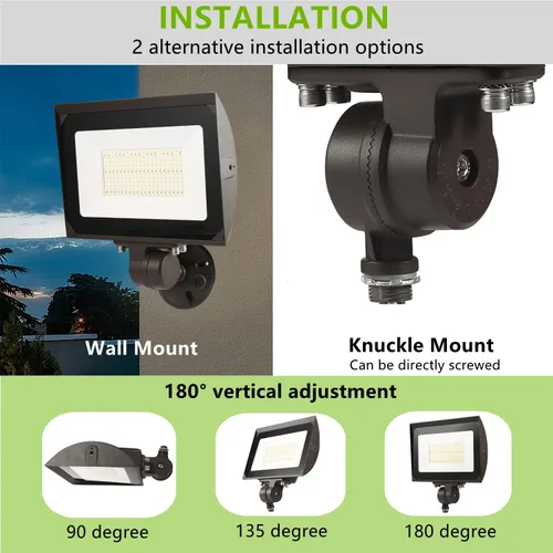 Miniatura 3 de Luz de inundación LED de 150 W para exteriores con placa, 5000 K, luz de día 21000 LM, 100-277 V, UL/DLC impermeable, luz de seguridad LED