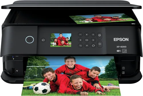 Epson Impresora fotográfica a color inalámbrica Expression Premium XP-6000 con escáner y copiadora, lista para reabastecimiento de Amazon Dash