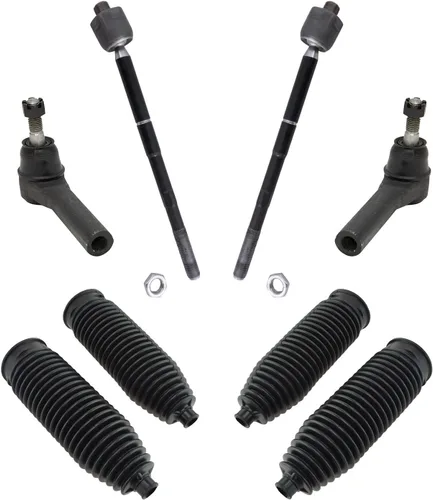 Miniatura 19 de TRQ Kit de dirección interior y exterior para lado del conductor y del pasajero delantero, con cremallera de dirección y fuelle de piñón compatible