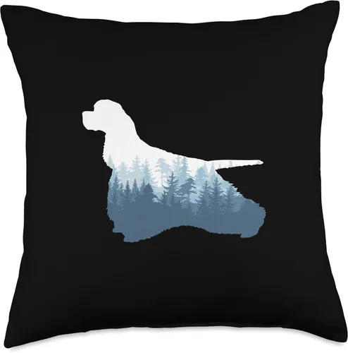 Miniatura 4 de American Cocker Spaniel Dog Silhouette Outdoor Nature - Almohada de 16 x 16 pulgadas, multicolor