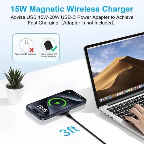 Miniatura 3 de Para Samsung Cargador Inalámbrico Almohadilla de Carga Rápida Android Magnética Magsafe Estación de Cargador Inalámbrico para Samsung Galaxy S26