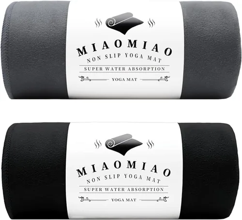 Miniatura 11 de MIAOMIAO Juego de toallas antideslizantes para yoga caliente, microfibra súper absorbente, 24.5 x 72 pulgadas, diseño antideslizante, sin lesiones
