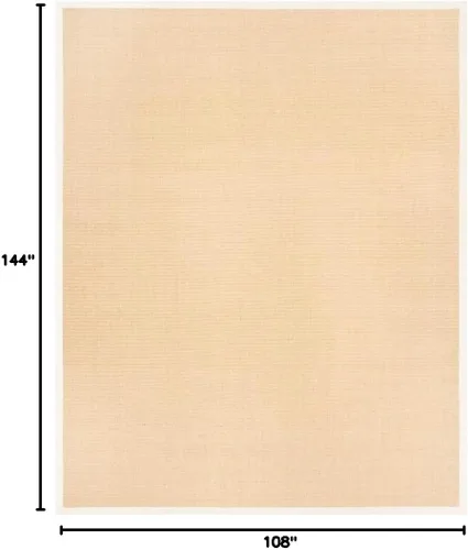 Miniatura 2 de Alfombra de sisal Safavieh, de color maíz y negro, tejida a mano, de la colección de fibras naturales; 5 x 8 pulgadas, NF441A, Tela, Gris / Gris