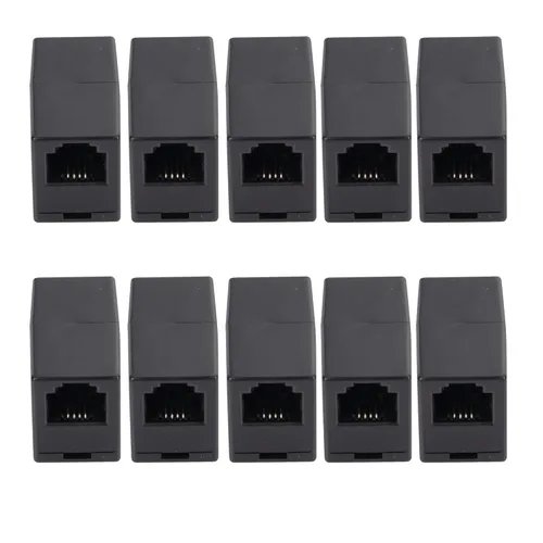 Acoplador RJ11, acoplador recto en línea para teléfono, RJ11 6P4C, conector Keystone en línea hembra a hembra, adaptador de extensión de cable de