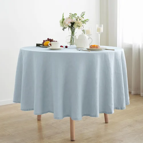 Miniatura 38 de Linen World - Mantel de lino de otoño de 55 x 55 pulgadas, mantel rectangular lavable de lino francés para comedor, al aire libre, bodas