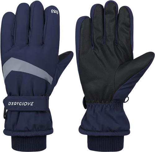 Guantes de esquí para hombre, guantes de invierno impermeables para pantalla táctil, guantes de nieve cálidos, guantes de snowboard para hombre