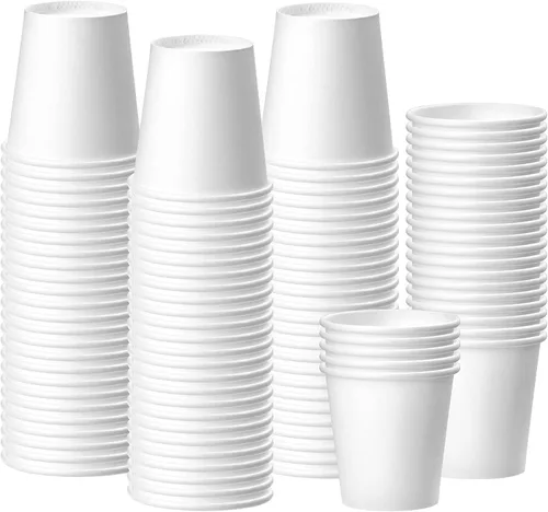 Miniatura 19 de Paquete de 50 vasos de papel blancos de 3 onzas, vasos desechables para el baño, vaso pequeño para enjuague bucal, vaso para aperitivos para agua