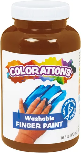 Miniatura 10 de Colorations Pinturas lavables para dedos, 16 fl oz, blancas, no tóxicas, cremosas, vibrantes, pintura para niños, manualidades, pasatiempos, Blanco