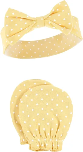 Miniatura 7 de Hudson Baby Conjunto de diadema de algodón y manoplas para rascar para bebé