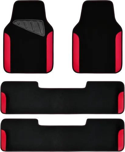 Miniatura 8 de CAR PASS Alfombrilla impermeable para automóvil, alfombrillas universales para automóvil con almohadilla para el talón del conductor, alfombra