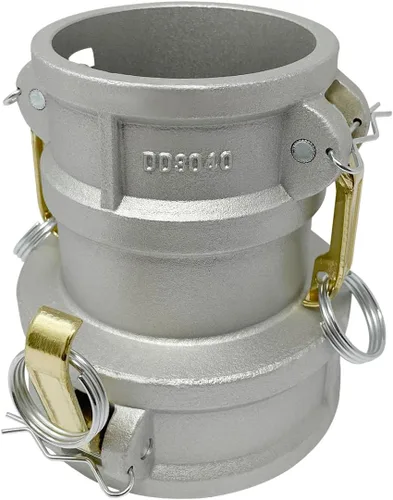 Miniatura 7 de Gloxco Acoplador de aluminio tipo DD leva y carrete de ranura, 3" Camlock hembra x 3" Camlock hembra (CAM-30-DD-AL)