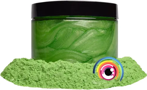 Miniatura 5 de Eye Candy Pigmento en polvo de mica prémium "té verde" (1.76 onzas), aditivo multiusos para manualidades y manualidades carpintería, bombas