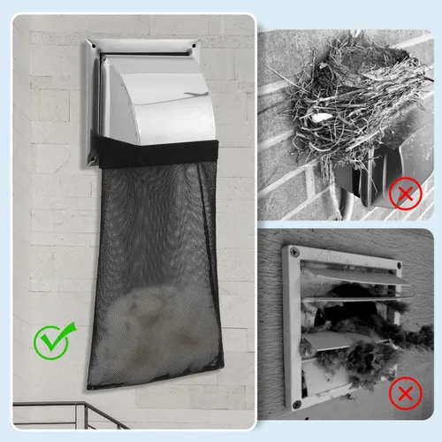 Miniatura 4 de 3 bolsas de ventilación para secadora, recogedor de pelusa para ventilación de secadora en el exterior