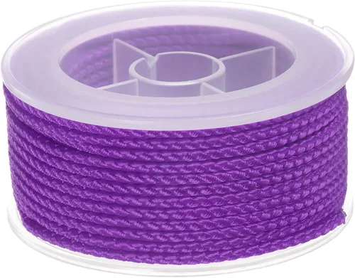 Miniatura 71 de HARFINGTON Cordón de hilo de nailon para cuentas de 0.063 in, cuerda de nailon trenzado extrafuerte para manualidades, pulseras, joyería, Negro