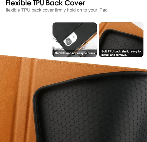 Miniatura 3 de Funda para iPad Air de 5ª/4ª generación 2022/2020, para iPad Air de 10.9 pulgadas, con soporte para lápiz integrado y correa de mano, apagado