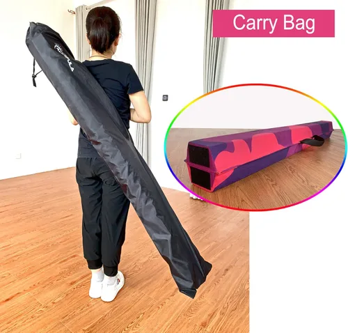 Miniatura 5 de MARFULA Viga de Gimnasia Plegable de 6 PIES / 8 PIES / 9 PIES Viga de Equilibrio de Espuma para Suelo - Extra Firme - Cubierta de Gamuza - Parte