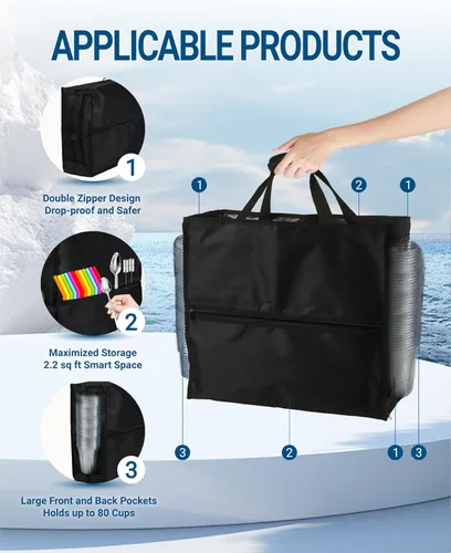 Miniatura 4 de Cubierta antipolvo para máquina de granizado, bolsa de transporte, resistente al calor, impermeable y a prueba de polvo, material de nailon 600D