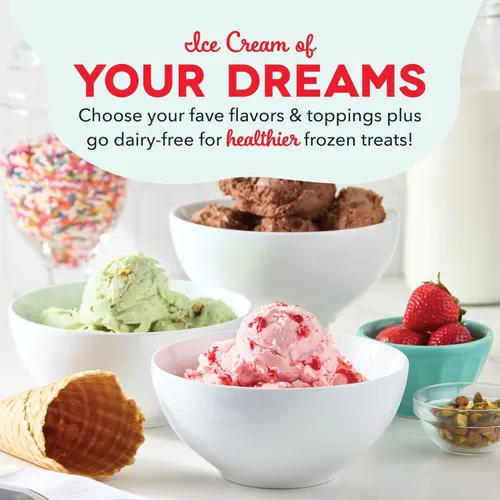 Miniatura 3 de Dash Deluxe Fabricante de Helado y Gelato - Fabricante de Postres Caseros con Batido de Un Toque - Diseño Ahorrador de Espacio y Fácil de Limpiar