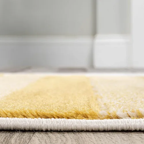 Miniatura 7 de JONATHAN Y Alfombra de pasillo de círculos a rayas gris/amarillo/crema, 2 x 8 pies, Nicky geométrica para sala de estar, dormitorio, cocina
