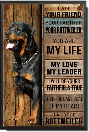 Miniatura 19 de Lygond Letrero de metal con texto en inglés "I Am Your Friend", regalo para amantes de Doberman, amantes de los perros, impresiones artísticas