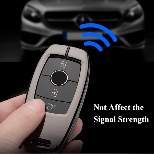 Miniatura 3 de Funda inteligente de cuero de aleación de zinc con correa para llave para Mercedes Benz A C E S CLA CLS GLA GLB GLC GLE GLS G Glass 2017 2021