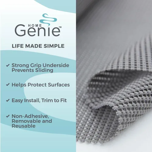 Miniatura 2 de HOME GENIE - Forro para estantes, cajones y armarios, duradero con fuerte agarre, 44.5 cm x 3 m, forros no adhesivos para proteger gabinetes