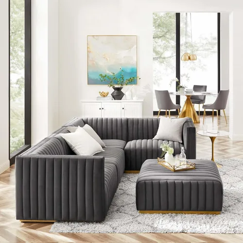 Miniatura 40 de Modway Conjure Seccional, Oro Negro