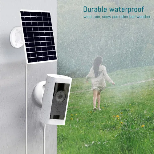 Miniatura 7 de Panel solar de 8 W compatible con cámara de batería recargable, para cámara de seguridad al aire libre, cargador solar de cámara de 5 V, impermeable