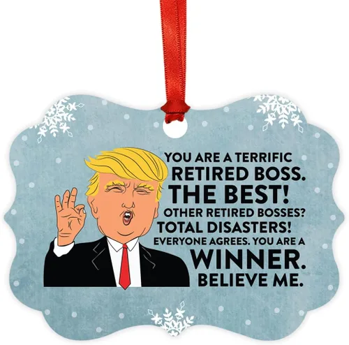 Miniatura 134 de Andaz Press Presidente Donald Trump Fancy Frame Recuerdo Adorno de Navidad Regalo de broma Ejecutivo de Cuenta, 1 paquete, Divertidas Ideas