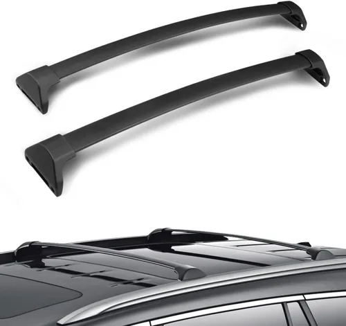 DNA MOTORING PT-ZTL-8030 - Par de barras transversales de aluminio para techo de automóvil, compatibles con Acura MDX 14-18, color negro