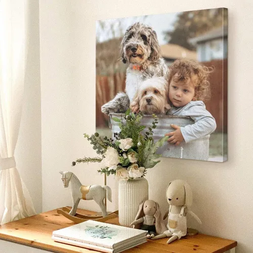 Miniatura 2 de Lona Premium gruesa para envolver – tu foto personalizable, none, 12" x 12" Sin marco