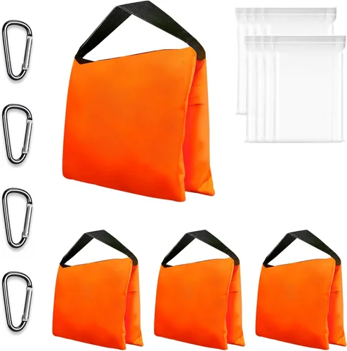 Miniatura 10 de EMART Bolsa de Arena de Servicio Pesado para Estudio Fotográfico Bolsa de Peso Diseño de Alforja para Soporte de Luz de Fotografía Trípode, Patio