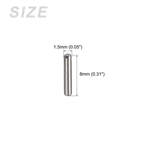 Miniatura 2 de METALLIXITY Pasador de clavija (0.05 x 0.315 pulgadas), 50 unidades, clavijas de soporte de estante de acero inoxidable 304, elementos de sujeción