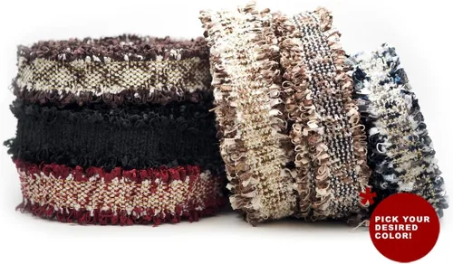 Miniatura 6 de CRAFTMEMORE Cinta de encaje de tweed de lujo, adornos de tela bordados, apliques bordados, manualidades de costura para disfraces