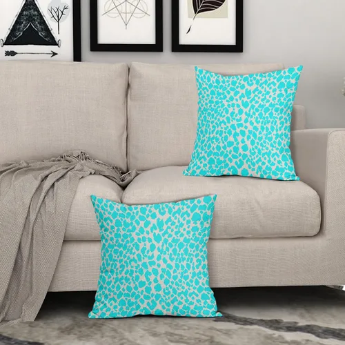 Miniatura 7 de Juego de 2 fundas de almohada de 16 x 16 pulgadas con estampado de leopardo, diseño de leopardo, con cremallera, decoración del hogar para sofá