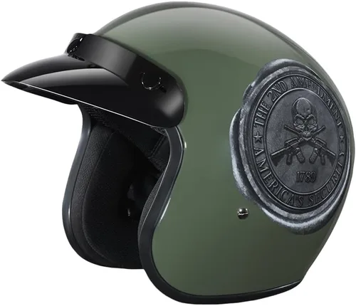Miniatura 6 de Daytona Helmets Casco de motocicleta de cara abierta de 3/4, aprobado por DOT, ligero y cómodo, diseño vintage para scooter, crucero y bicicletas