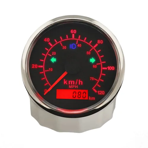 ELING Velocímetro GPS odómetro 120KM/H 70MPH kilometraje ajustable alarma de sobrevelocidad para barco, coche, camión, motocicleta, 3.346 in Negro y