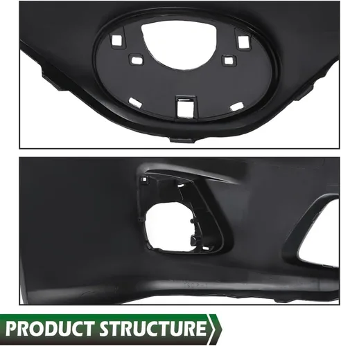 Miniatura 7 de GRAND ORANGE Cubierta de parachoques delantero imprimada compatible con Toyota Corolla Base CE L LE 2011 2012 2013 5211903901, TO1000372