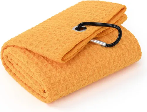 Miniatura 15 de Mile High Life Premium Waffle-Weave Golf Towel 16" X 24" Extra Absorbent & Quick-Dry Ultra-Soft Microfiber Carabiner Clip Multi