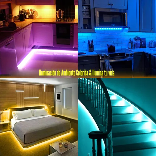 Miniatura 7 de maylit Kit de 10 luces RGB inteligentes para debajo del gabinete, compatible con Alexa y Google Assistant, aplicación y control remoto