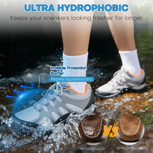 Miniatura 7 de etching Spray protector de zapatos: nano impermeable avanzado y repelente de manchas para tenis, gamuza, cuero y tela, escudo protector invisible
