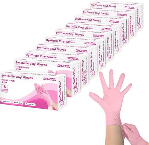 Miniatura 18 de Guantes desechables medianos, de mezcla de nitrilo y vinilo, sin látex, 100 unidades, guantes de grado alimenticio para limpieza, preparación de Azul