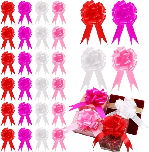 100 piezas de arcos navideños de 5 pulgadas para envolver regalos, arcos para envolver regalos con cinta para regalos de Navidad, decoración de