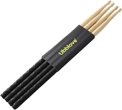 Miniatura 11 de Ubblove - Baquetas de nylon 5A, 2 pares con mangos antideslizantes para tambor, ligeras y duraderas, de plástico para ejercicios, 2 pares de Azul