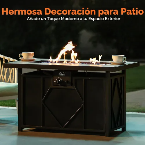 Miniatura 5 de BALI OUTDOORS - Mesa rectangular de gas propano para hoguera (42 pulgadas, 60.000 BTU)