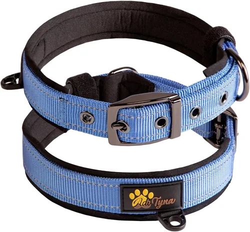 Miniatura 10 de ADITYNA Collares para perros pequeños, acolchados, de neopreno suave, ultra cómodos, reflectantes, resistentes, color azul