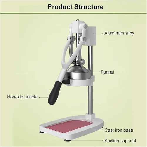 Miniatura 5 de Exprimidor de cítricos de hierro fundido, Máquina de exprimidor de prensa de mano, Extractor de Juicer naranja de la prensa de mano