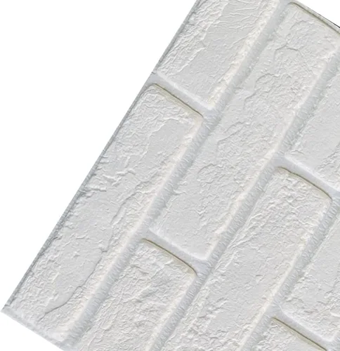 Pegatinas de pared de ladrillo de espuma XPE con textura 3D de 13.78 x 30.31 pulgadas, papel tapiz de ladrillo sintético, paneles de pared Estilo 1